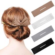 💇 revolutionize your hairstyle with 4 pieces deft hair bun maker - doughnut hair bun tool for french twists & more! logo