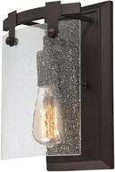 💡 westinghouse lighting burnell indoor wall fixture, oil rubbed bronze finish, one-light with clear seeded glass логотип