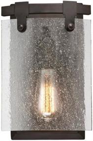 img 3 attached to 💡 Westinghouse Lighting Burnell Indoor Wall Fixture, Oil Rubbed Bronze Finish, One-Light with Clear Seeded Glass