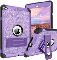 💜 yinlai ipad mini case - glitter sparkly tablet cover for ipad mini 5/4, purple - heavy duty, shockproof, kickstand - ideal for girls, women & kids logo