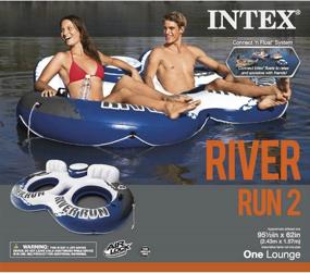 img 2 attached to 🌊 Inflatable Water Float Intex 58837EP River Run II Sport Lounge - Perfect for Water Relaxation, 95 1/2" x 62