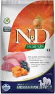 farmina n&amp;d dog dry grain free pumpkin medium/maxi lamb &amp; blueberry 5.5 lbs logo