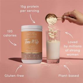 img 1 attached to 🌱 Tone It Up Plant Based Protein Powder - Peanut Butter Chocolate - Pea Protein for Women - Gluten Free, Dairy Free, Non-GMO and Kosher - 15g of Protein x 14 Servings: Delicious and Nutritious Plant-Based Protein Shake