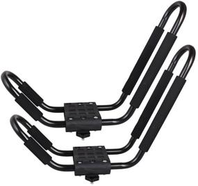 img 1 attached to 🚣 TMS® 2 Pairs J-Bar Rack HD Kayak Carrier: Lifetime Warranty for Car/ SUV Roof Top Mount- Perfect for Canoes, Boats, Surf Skis and Crossbars