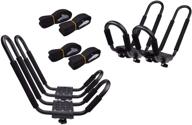 🚣 tms® 2 pairs j-bar rack hd kayak carrier: lifetime warranty for car/ suv roof top mount- perfect for canoes, boats, surf skis and crossbars logo