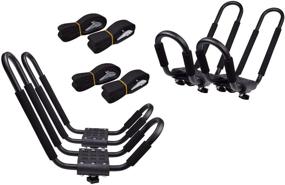 img 4 attached to 🚣 TMS® 2 Pairs J-Bar Rack HD Kayak Carrier: Lifetime Warranty for Car/ SUV Roof Top Mount- Perfect for Canoes, Boats, Surf Skis and Crossbars