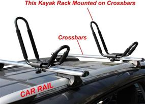 img 3 attached to 🚣 TMS® 2 пары держателей для каяков J-Bar Rack HD: пожизненная гарантия для установки на крышу автомобиля/внедорожника - идеально подходит для каноэ, лодок, серфинг-лыж и поперечин.