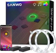 🌽 enhance your cornhole game with sanwo cornhole lights - app controlled, 16 million rgb colors changing led rings, perfect for outdoor fun! (2 set) логотип