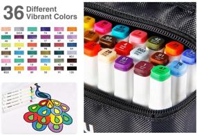 img 2 attached to 🎨 36 Colors of Dual Tip Fabric Paint Marker Pens by Ohuhu - Permanent Fabric Markers for DIY Christmas Costumes, T-Shirts, Clothes, Shoes, Bags - Water-Based - Back to School Gifts