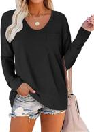👚 miholl women's long sleeve v-neck shirts: stylish & comfortable casual tee t-shirt logo
