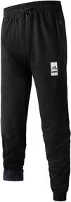 img 3 attached to LAIWANG Sherpa Athletic Sweatpants Jogger Men's Clothing in Active