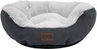 🐱 exq home soft cat beds for indoor cats and small dogs - fluffy calming bed with slip-resistant bottom - plush round pet beds - machine washable and cozy logo