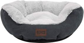 img 4 attached to 🐱 EXQ Home Soft Cat Beds for Indoor Cats and Small Dogs - Fluffy Calming Bed with Slip-Resistant Bottom - Plush Round Pet Beds - Machine Washable and Cozy