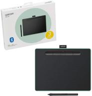 🖥️ wacom intuos wireless graphics drawing tablet (medium) - black with pistachio accent, for mac, pc, chromebook, and android, with included software logo