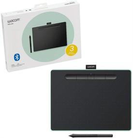 img 4 attached to 🖥️ Wacom Intuos Wireless Graphics Drawing Tablet (Medium) - Black with Pistachio Accent, for Mac, PC, Chromebook, and Android, with Included Software