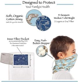 img 3 attached to 🦕 Stay Snug with Organic Adjustable Gaiter Pocket Dinosaur Girls' Accessories for Cold Weather