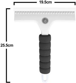 img 2 attached to 🧼 Squeegee for Shower Door, Car Windshield, and Glass Window - 2 Extra Silicone Replacement Blades - Foam Handle - White