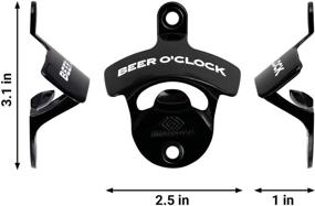 img 2 attached to 🍻 Classic Bar Accessories - Wall Mounted Bottle Opener Set (2 pcs Black) for Indoor, Outdoor, Bar, Pool