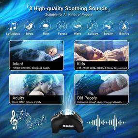 img 1 attached to 🌌 Vinwark Galaxy Projector with Bluetooth Music Speaker and White Noise - Illuminate Your Bedroom with Northern Lights Aurora, Starry Night Light Projectors for Kids, Adults, Gaming Room, Home Theater, and Ceiling Decor