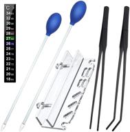 stainless straight tweezers aquarium thermometer logo