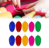 🧵 10-piece colorful needle threader set: dealther plastic wire loop hand sewing tool for diy sewing and crafting logo