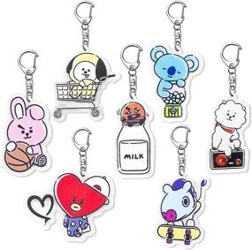 img 4 attached to 🎵 Kpop BTS Keychain - Official Merchandise for Army Gift - BTS Bangtan Boys Jimin Jin Jungkook J-hope Suga V RM