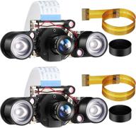 high-quality 1080p webcam 5mp ov5647 sensor: 2 sets for raspberry pi camera with day & night vision, ir-cut filter, focus adjustment - compatible with rpi 4 3 b b+ 2b 3a+ 2 1 logo