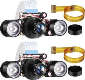 img 4 attached to High-Quality 1080P Webcam 5MP OV5647 Sensor: 2 Sets for Raspberry Pi Camera with Day & Night Vision, IR-Cut Filter, Focus Adjustment - Compatible with RPi 4 3 B B+ 2B 3A+ 2 1