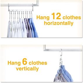 img 3 attached to 👗 Optimize Closet Space with HOUSE DAY 10.5 Inch Magic Hangers - Pack of 8