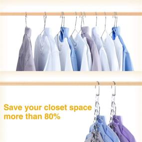 img 1 attached to 👗 Optimize Closet Space with HOUSE DAY 10.5 Inch Magic Hangers - Pack of 8