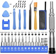 🔧 gangzhibao 28-in-1 triwing screwdriver set: ultimate repair tool kit for nintendo switch, ps4, xbox, nes - includes t6, t8, t10 security torx, y00, ph000 phillips screwdrivers for joy-con & battery replacement logo