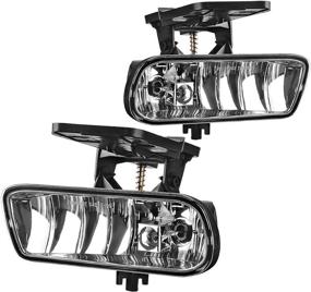 img 4 attached to 🚗 High-Quality Fog Lights for 1999-2002 GMC Sierra & 2000-2006 GMC Yukon Pickup Trucks – Clear Lens, 12V 37.5W 899 Bulbs Included