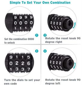 img 3 attached to Secure Your Bicycle with Titanker Bike Lock - Resettable Combination Cable Lock with Mounting Bracket, 4 Feet Coiled Length & 1/2 Inch Diameter