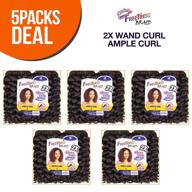 💇 freetress синтетический волос crochet braids 2x wand curl ample curl multi pack deal (5-пак, ot30) логотип