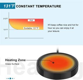 img 2 attached to ☕️ Dimux Coffee Mug Warmer: Ultimate Office and Home Desk Electric Beverage Warmers with Smart Thermostat Coaster for Hot Drinks, Including Coffee, Tea, Espresso, Milk, and Candle Wax - Auto On/Off at 135F with Gravity Switch