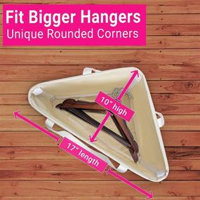 img 2 attached to 👚 Carpenter Woods Clothes Hanger Organizer Bag with Handles - Hanger Holder, Storage, and Stacker for Closet - Corner Laundry Hamper and Bathroom Organizer - Triangle Kids Toy Storage