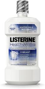 img 1 attached to 🦷 Блестящая сила с Listerine Healthy White Антикариесом Моющей жидкости, 32 жидкая унция (2 унции)