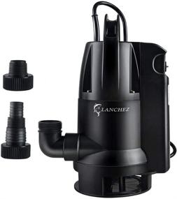img 4 attached to 💧 Lanchez 1/2 HP Submersible Water Sump Pump: Built-in Float Switch, 25ft Power Cord - Perfect for Clean/Dirty Water Draining Transfer