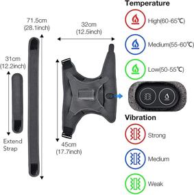 img 1 attached to 🔥 Беспроводная подогревающая повязка на плечи, регулируемая электрическая подушка с горячей и холодной терапией - 3 настройки вибрации и температуры для массажа и поддержки.