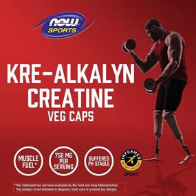 img 1 attached to 💪 Enhance Muscle Mass and Boost Energy Levels with NOW Sports Nutrition Kre-Alkalyn Creatine 750 mg, 120 Capsules