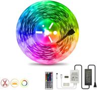 🌈 55ft/16m led strip light rgb smd 480 leds non waterproof tape light with remote control - perfect for room, kitchen, and party decorations логотип