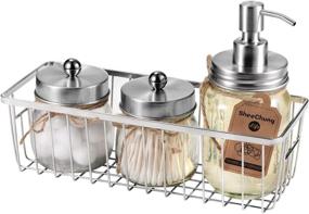 img 2 attached to SheeChung 2 Pack Farmhouse Metal Wire Storage Organizer Bins - Ideal for Cabinets, Shelves, Closets, Vanity Countertops, & More!