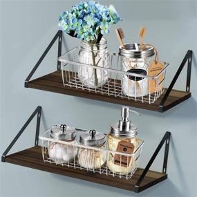 img 1 attached to SheeChung 2 Pack Farmhouse Metal Wire Storage Organizer Bins - Ideal for Cabinets, Shelves, Closets, Vanity Countertops, & More!