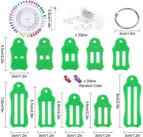 img 1 attached to 🧵 Набор Ultimate Jelly Roll Sasher Tool - 10 штук разных размеров для сгибания ткани и создания косых полос, включая 40 штук разноцветных швейных булавок, 20 штук швейных зажимов и 20 штук U-образных швейных булавок для шитья, пэчворка и обвязки.