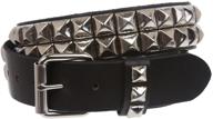 🖤 black leather men's accessories and belts with silver studs логотип