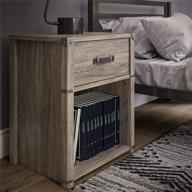 nova 1-drawer gray oak nightstand with storage by little seeds логотип