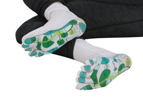 img 1 attached to 🧦 Deluxe Comfort Gel-Lined Moisturizing Spa Socks - Feather Yarn - Softens and Hydrates Feet - Pink Socks