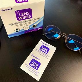 img 1 attached to 👓 Pure-Aid Lens Cleaning Wipes - 24 Individually Wrapped Wipes per Pack (2 Packs) - Pre-Moistened for Eyeglasses, Camera Lenses, Smartphones, Tablets - Safe & Effective Glasses Cleaner - Ideal for Travel