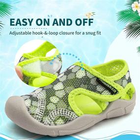 img 1 attached to 👞 Comfortable and Stylish WOUEOI Toddler Closed Toe Sandals for Boys - Lightweight Sandals with a Secure Fit