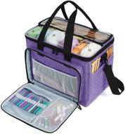 organize your knitting projects with the teamoy yarn tote organizer - purple, no accessories included logo
